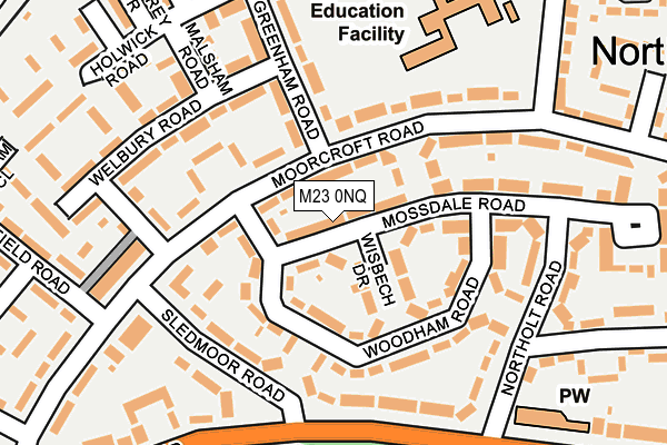 M23 0NQ map - OS OpenMap – Local (Ordnance Survey) M23 0NQ map - OS OpenMap – Local (Ordnance Survey)