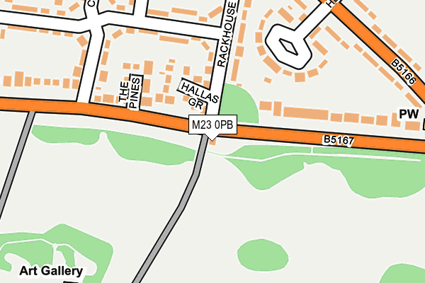 M23 0PB map - OS OpenMap – Local (Ordnance Survey) M23 0PB map - OS OpenMap – Local (Ordnance Survey)