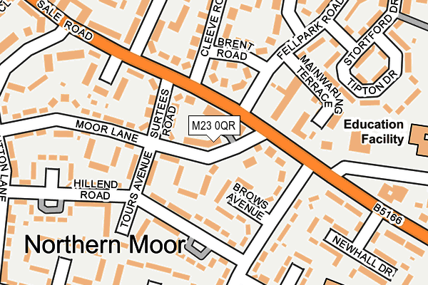 M23 0QR map - OS OpenMap – Local (Ordnance Survey) M23 0QR map - OS OpenMap – Local (Ordnance Survey)
