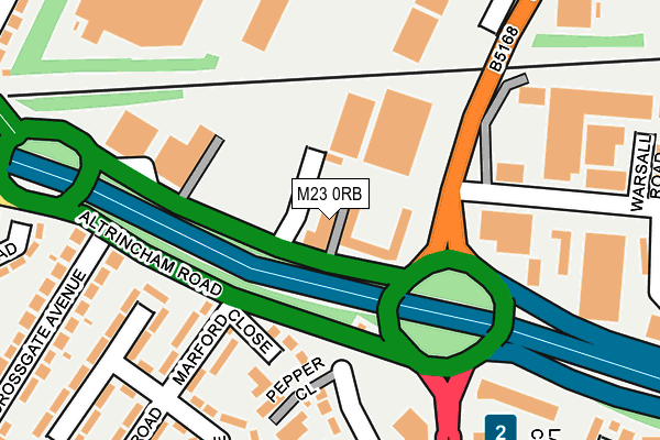 M23 0RB map - OS OpenMap – Local (Ordnance Survey) M23 0RB map - OS OpenMap – Local (Ordnance Survey)