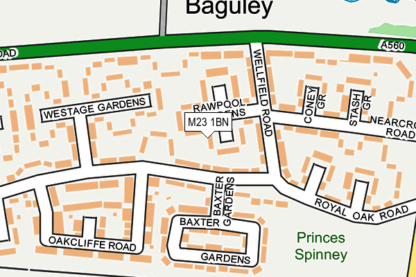 M23 1BN map - OS OpenMap – Local (Ordnance Survey) M23 1BN map - OS OpenMap – Local (Ordnance Survey)