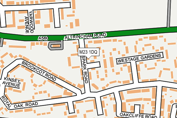 M23 1DQ map - OS OpenMap – Local (Ordnance Survey) M23 1DQ map - OS OpenMap – Local (Ordnance Survey)