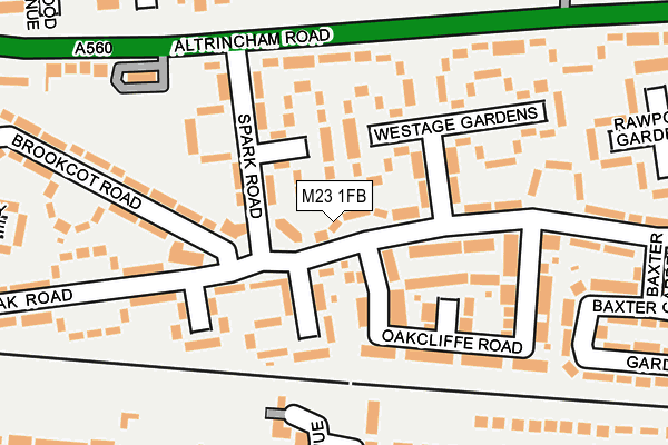 M23 1FB map - OS OpenMap – Local (Ordnance Survey) M23 1FB map - OS OpenMap – Local (Ordnance Survey)