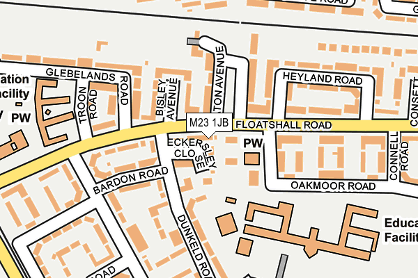 M23 1JB map - OS OpenMap – Local (Ordnance Survey) M23 1JB map - OS OpenMap – Local (Ordnance Survey)