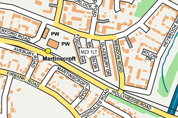 M23 1LT map - OS OpenMap – Local (Ordnance Survey) M23 1LT map - OS OpenMap – Local (Ordnance Survey)