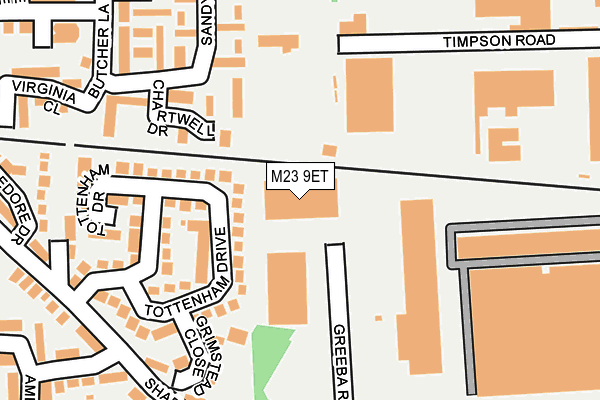 M23 9ET map - OS OpenMap – Local (Ordnance Survey) M23 9ET map - OS OpenMap – Local (Ordnance Survey)