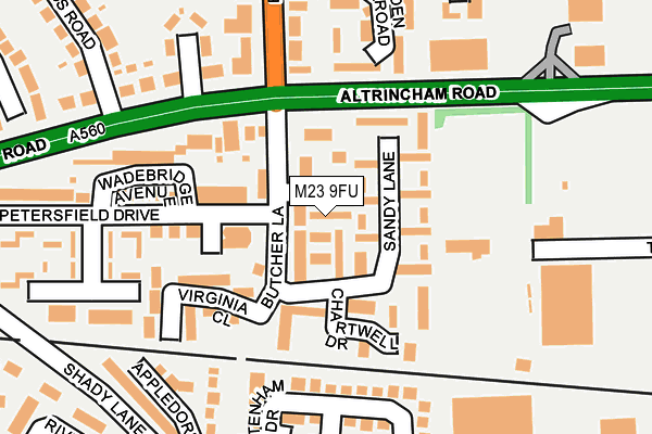 M23 9FU map - OS OpenMap – Local (Ordnance Survey) M23 9FU map - OS OpenMap – Local (Ordnance Survey)