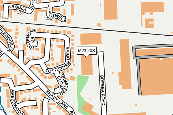 M23 9XS map - OS OpenMap – Local (Ordnance Survey) M23 9XS map - OS OpenMap – Local (Ordnance Survey)