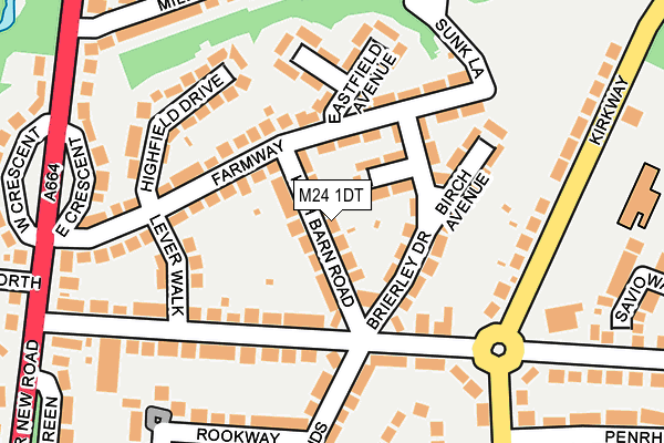 M24 1DT map - OS OpenMap – Local (Ordnance Survey) M24 1DT map - OS OpenMap – Local (Ordnance Survey)