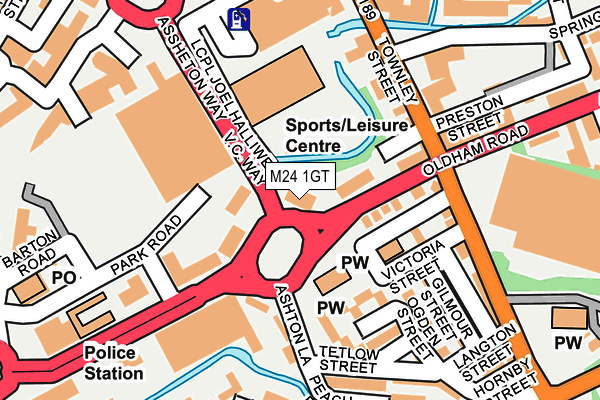 M24 1GT map - OS OpenMap – Local (Ordnance Survey) M24 1GT map - OS OpenMap – Local (Ordnance Survey)