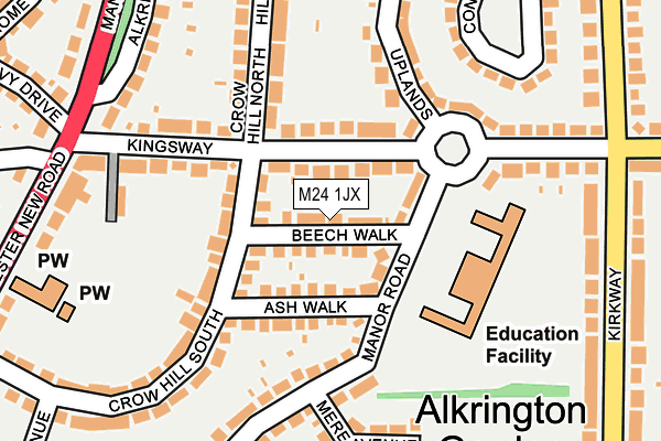 M24 1JX map - OS OpenMap – Local (Ordnance Survey) M24 1JX map - OS OpenMap – Local (Ordnance Survey)