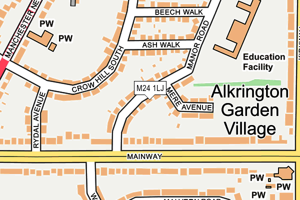 M24 1LJ map - OS OpenMap – Local (Ordnance Survey) M24 1LJ map - OS OpenMap – Local (Ordnance Survey)