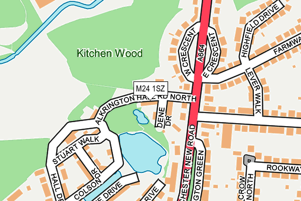 M24 1SZ map - OS OpenMap – Local (Ordnance Survey)