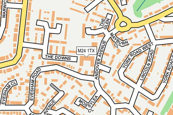 M24 1TX map - OS OpenMap – Local (Ordnance Survey) M24 1TX map - OS OpenMap – Local (Ordnance Survey)