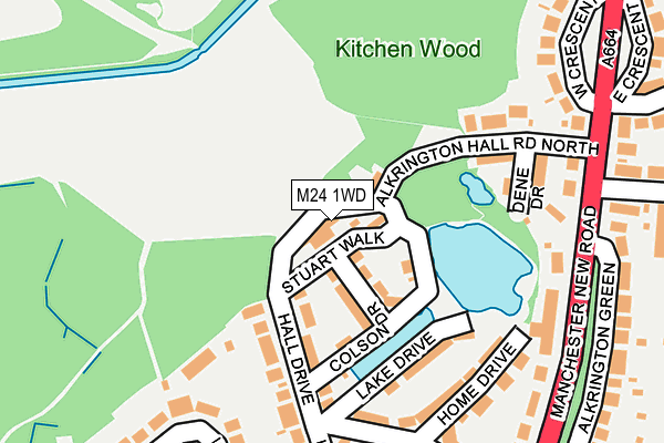 M24 1WD map - OS OpenMap – Local (Ordnance Survey) M24 1WD map - OS OpenMap – Local (Ordnance Survey)