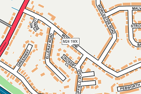 M24 1WX map - OS OpenMap – Local (Ordnance Survey) M24 1WX map - OS OpenMap – Local (Ordnance Survey)