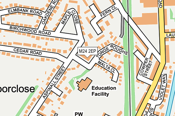 M24 2EP map - OS OpenMap – Local (Ordnance Survey) M24 2EP map - OS OpenMap – Local (Ordnance Survey)