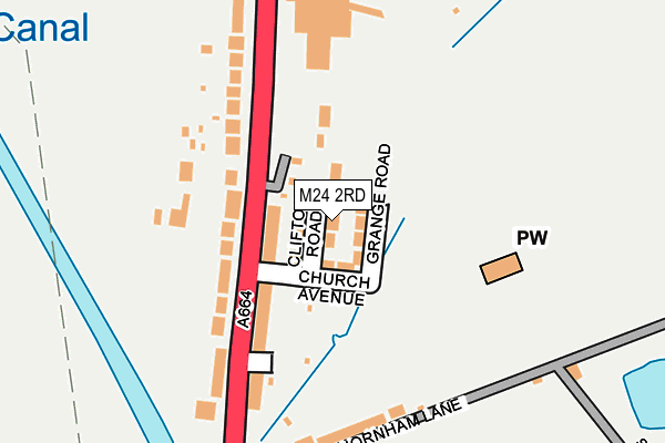 M24 2RD map - OS OpenMap – Local (Ordnance Survey)