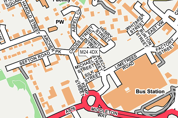 M24 4DX map - OS OpenMap – Local (Ordnance Survey) M24 4DX map - OS OpenMap – Local (Ordnance Survey)