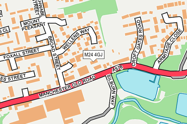M24 4GJ map - OS OpenMap – Local (Ordnance Survey) M24 4GJ map - OS OpenMap – Local (Ordnance Survey)