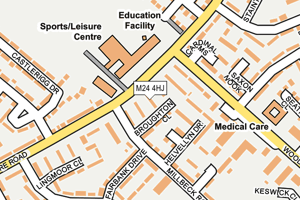M24 4HJ map - OS OpenMap – Local (Ordnance Survey) M24 4HJ map - OS OpenMap – Local (Ordnance Survey)