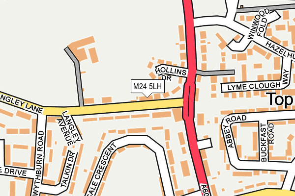 M24 5LH map - OS OpenMap – Local (Ordnance Survey) M24 5LH map - OS OpenMap – Local (Ordnance Survey)