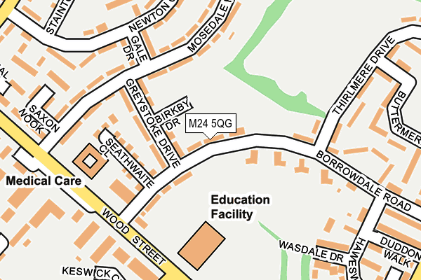 M24 5QG map - OS OpenMap – Local (Ordnance Survey)