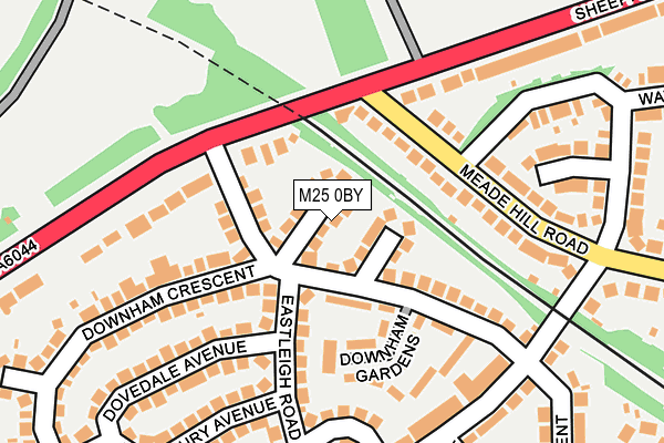 M25 0BY map - OS OpenMap – Local (Ordnance Survey) M25 0BY map - OS OpenMap – Local (Ordnance Survey)
