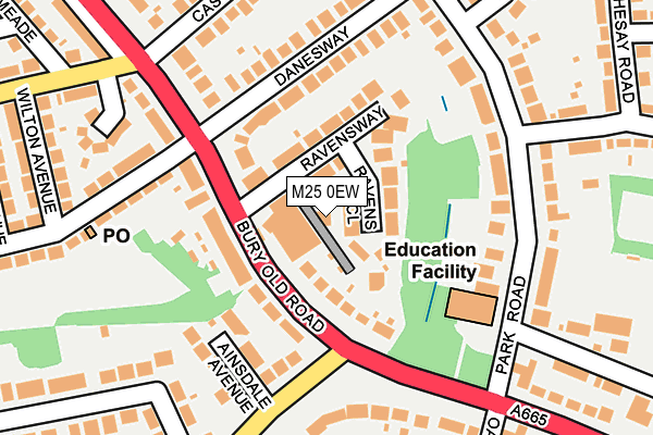 M25 0EW map - OS OpenMap – Local (Ordnance Survey) M25 0EW map - OS OpenMap – Local (Ordnance Survey)
