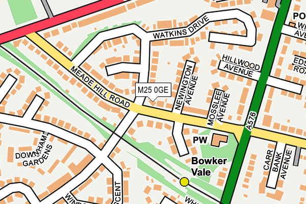 M25 0GE map - OS OpenMap – Local (Ordnance Survey) M25 0GE map - OS OpenMap – Local (Ordnance Survey)