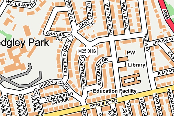 M25 0HG map - OS OpenMap – Local (Ordnance Survey) M25 0HG map - OS OpenMap – Local (Ordnance Survey)