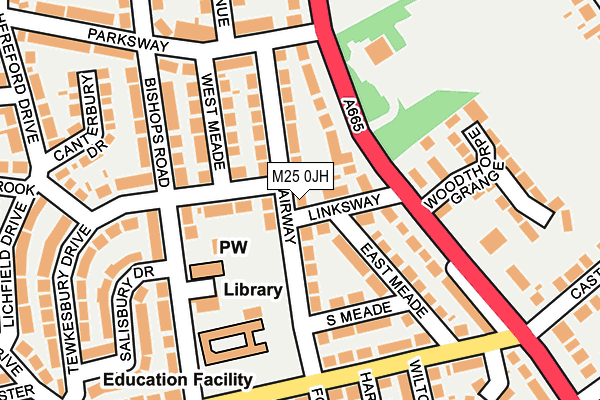 M25 0JH map - OS OpenMap – Local (Ordnance Survey) M25 0JH map - OS OpenMap – Local (Ordnance Survey)