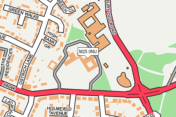 M25 0NU map - OS OpenMap – Local (Ordnance Survey) M25 0NU map - OS OpenMap – Local (Ordnance Survey)