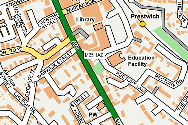 M25 1AZ map - OS OpenMap – Local (Ordnance Survey) M25 1AZ map - OS OpenMap – Local (Ordnance Survey)