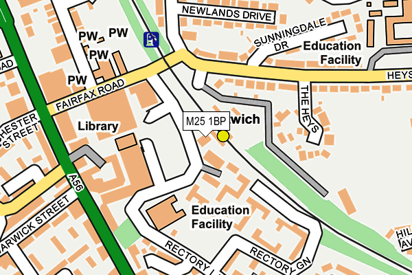 M25 1BP map - OS OpenMap – Local (Ordnance Survey) M25 1BP map - OS OpenMap – Local (Ordnance Survey)
