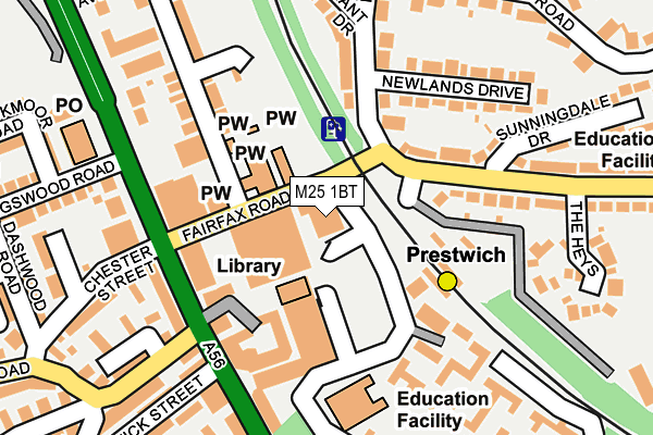 M25 1BT map - OS OpenMap – Local (Ordnance Survey) M25 1BT map - OS OpenMap – Local (Ordnance Survey)