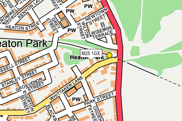 M25 1GX map - OS OpenMap – Local (Ordnance Survey)