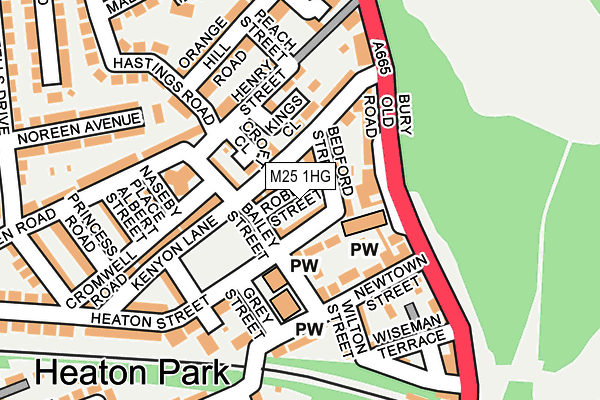 M25 1HG map - OS OpenMap – Local (Ordnance Survey)