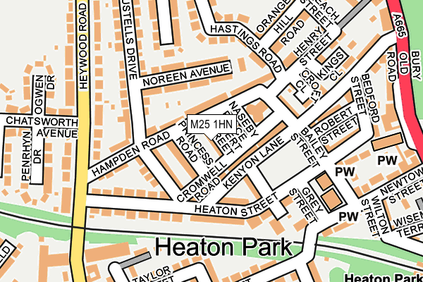 M25 1HN map - OS OpenMap – Local (Ordnance Survey)