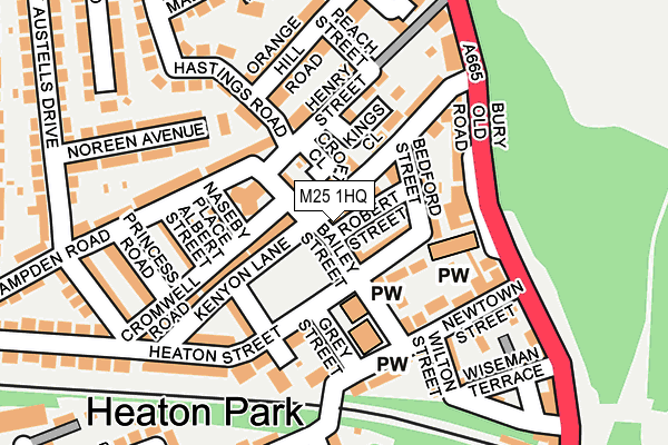 M25 1HQ map - OS OpenMap – Local (Ordnance Survey) M25 1HQ map - OS OpenMap – Local (Ordnance Survey)