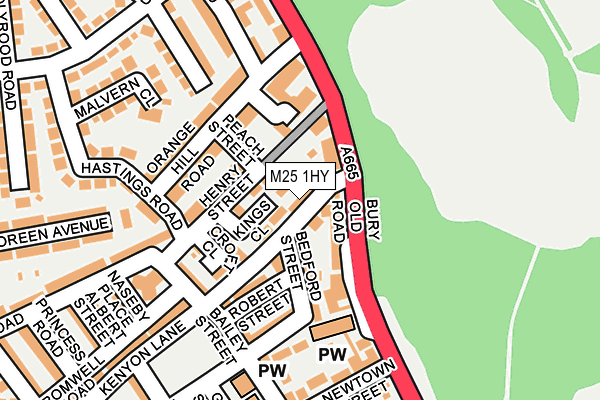 M25 1HY map - OS OpenMap – Local (Ordnance Survey) M25 1HY map - OS OpenMap – Local (Ordnance Survey)