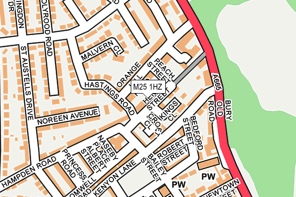 M25 1HZ map - OS OpenMap – Local (Ordnance Survey) M25 1HZ map - OS OpenMap – Local (Ordnance Survey)
