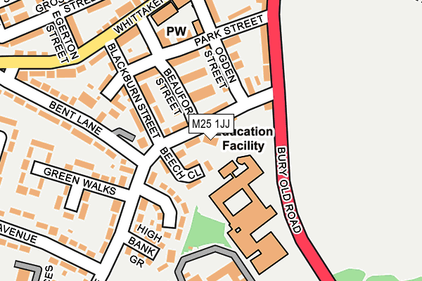 M25 1JJ map - OS OpenMap – Local (Ordnance Survey) M25 1JJ map - OS OpenMap – Local (Ordnance Survey)