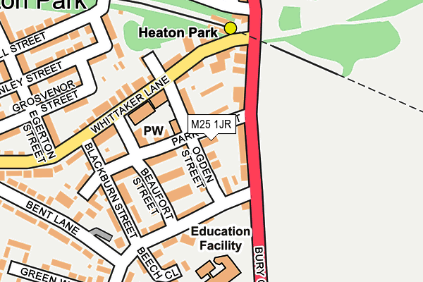 M25 1JR map - OS OpenMap – Local (Ordnance Survey) M25 1JR map - OS OpenMap – Local (Ordnance Survey)