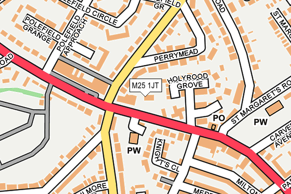 M25 1JT map - OS OpenMap – Local (Ordnance Survey) M25 1JT map - OS OpenMap – Local (Ordnance Survey)