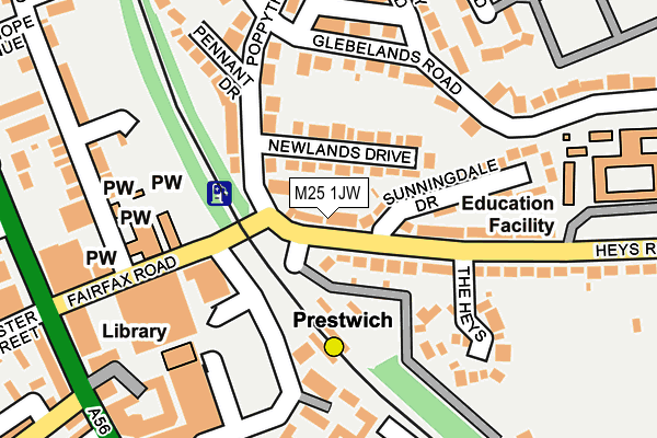 M25 1JW map - OS OpenMap – Local (Ordnance Survey) M25 1JW map - OS OpenMap – Local (Ordnance Survey)