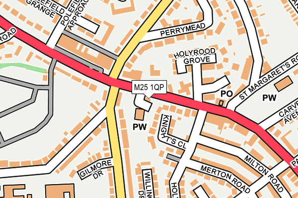 M25 1QP map - OS OpenMap – Local (Ordnance Survey) M25 1QP map - OS OpenMap – Local (Ordnance Survey)