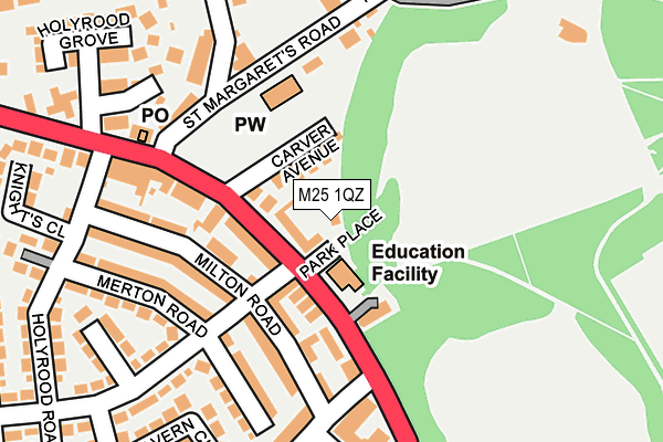 M25 1QZ map - OS OpenMap – Local (Ordnance Survey) M25 1QZ map - OS OpenMap – Local (Ordnance Survey)