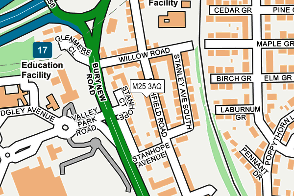 M25 3AQ map - OS OpenMap – Local (Ordnance Survey) M25 3AQ map - OS OpenMap – Local (Ordnance Survey)