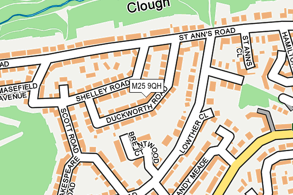 M25 9QH map - OS OpenMap – Local (Ordnance Survey) M25 9QH map - OS OpenMap – Local (Ordnance Survey)